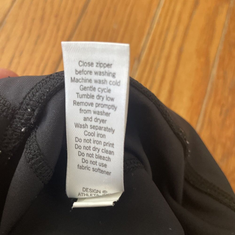 Athleta Miles Compression Stretch‎ Legging Pants Size XS Reflective black White - Picture 10 of 10